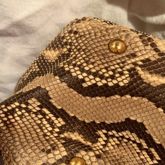 💯Authentic Prada Python Paglia Raffia Style Purse - Picture 7 of 14